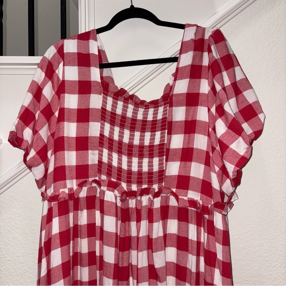 Ivy City Co Red and White Checkered Picnic Maxi Dress - Picture 7 of 11